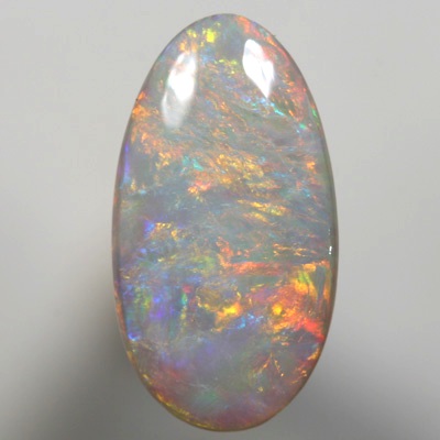 SOLID SEMI BLACK OPAL Citrus fire, orange, lemon and lime over blue